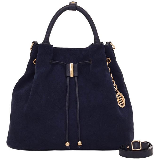 navy drawstring bolsa