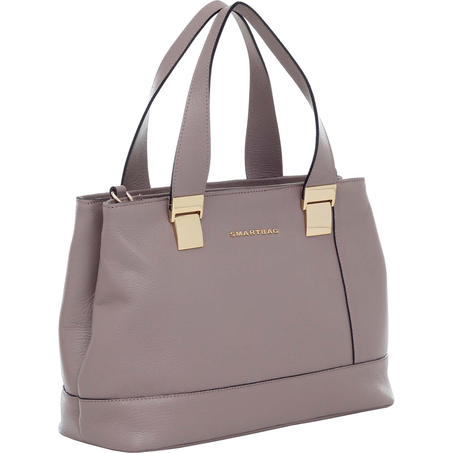 taupe leather bolsa