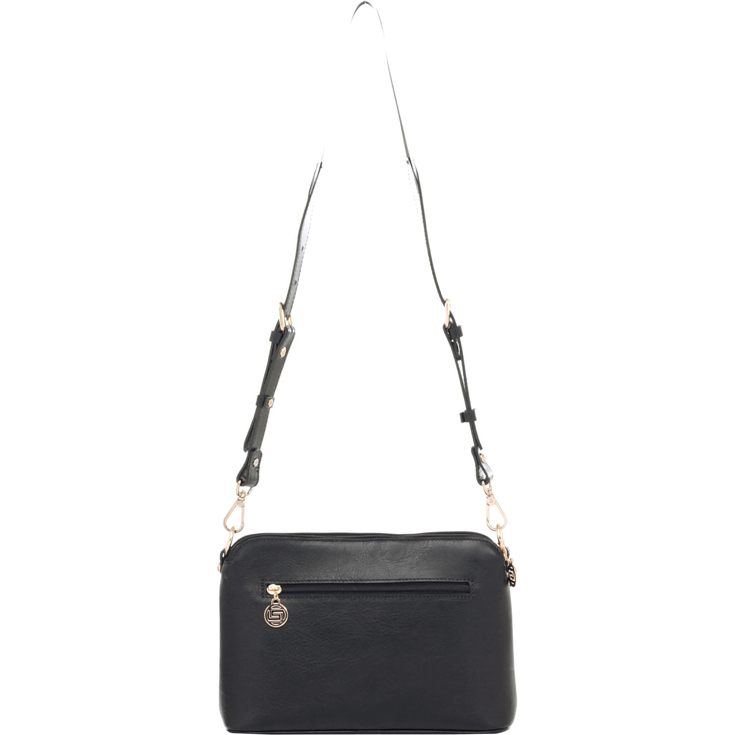 dkny black grained shoulder bolsa