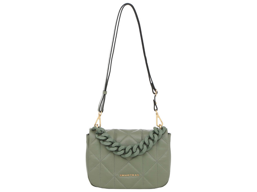 jade matelassé leather crossbody bolsa